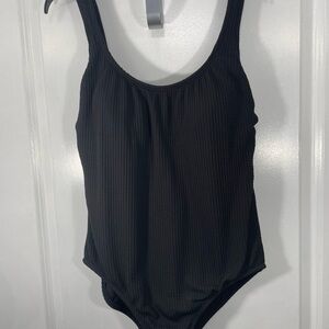 Time&Tru Black One Piece Swimsuit Size XL (16-18) CB-112